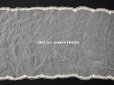 画像9: アンティーク リボン刺繍 & レース　シルクシフォンのストール　25×190cm