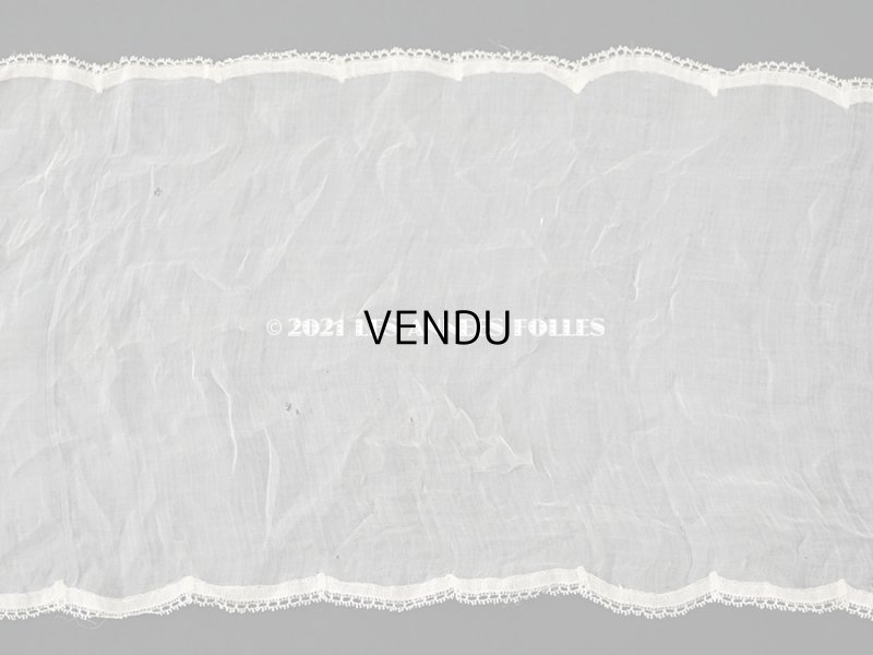 画像9: アンティーク リボン刺繍 & レース　シルクシフォンのストール　25×190cm