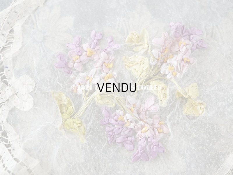 画像3: アンティーク リボン刺繍 & レース　シルクシフォンのストール　25×190cm