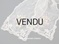 アンティーク リボン刺繍 & レース　シルクシフォンのストール　25×190cm
