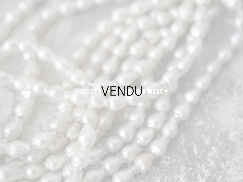 画像5: アンティーク スフレビーズ  ドロップ型 マット シルバー 3×4.5mm  吹きガラス製 ビーズ 約780ピース