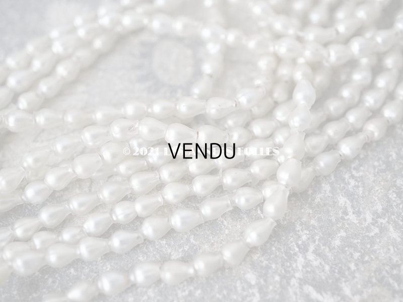 画像4: アンティーク スフレビーズ  ドロップ型 マット シルバー 3×4.5mm  吹きガラス製 ビーズ 約780ピース