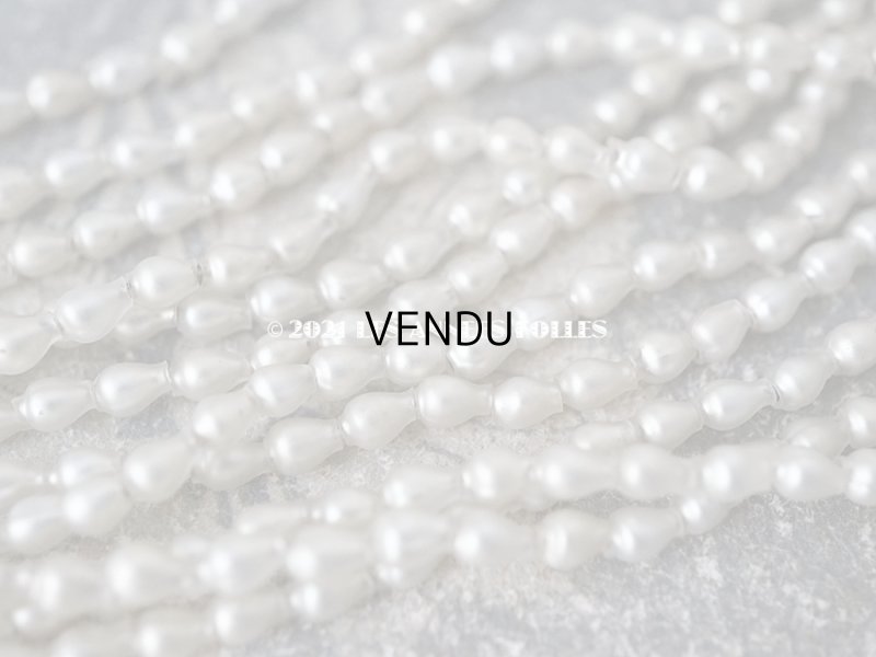 画像7: アンティーク スフレビーズ  ドロップ型 マット シルバー 3×4.5mm  吹きガラス製 ビーズ 約780ピース