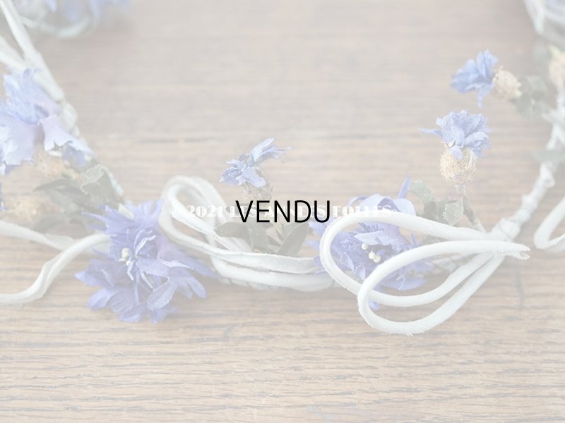 画像7: 1900年代 アンティーク  矢車草の花冠