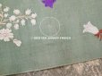 画像7: 19世紀 アンティーク シルク製  花束の刺繍入り 幅広リボン 鈴蘭 190cm
