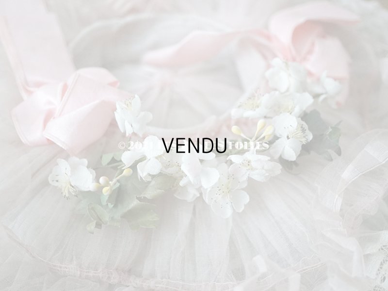 画像10: 1900年代 アンティーク ドールハット レース & ピンクのシルクシフォン & 薔薇の布花付き