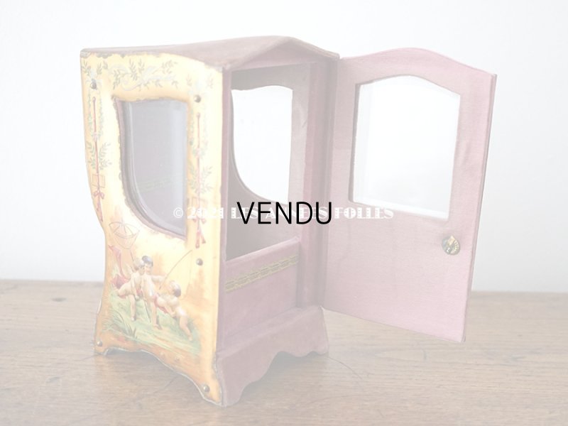 画像10: 1900年代 アンティーク 天使のセダンチェア  スモーキーピンク＆ライラック