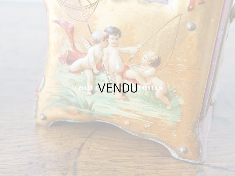 画像14: 1900年代 アンティーク 天使のセダンチェア  スモーキーピンク＆ライラック