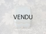 1900年代 アンティーク ジュエリーボックス 薔薇のガーランド　金彩入り グレイッシュブルー