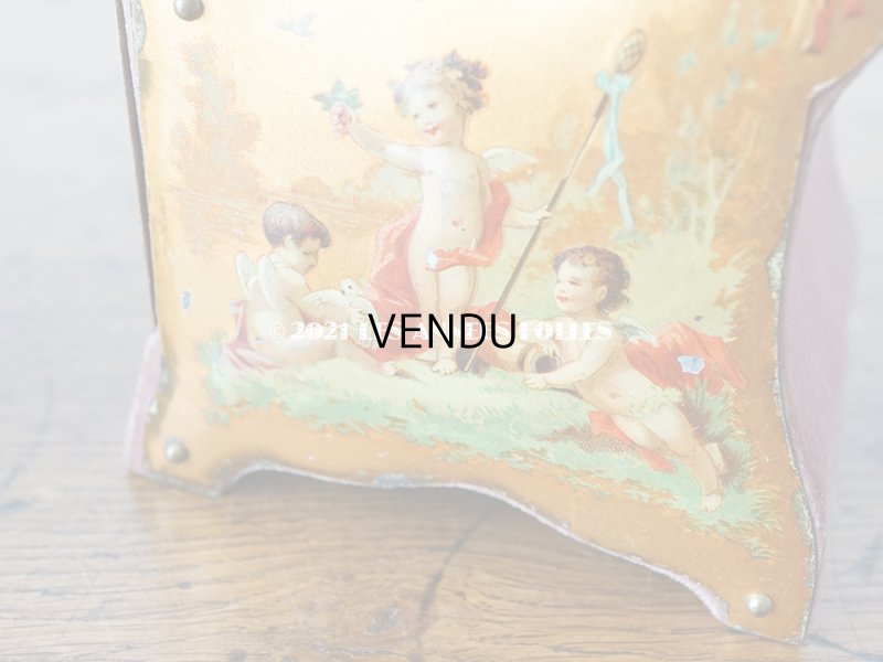 画像15: 1900年代 アンティーク 天使のセダンチェア  スモーキーピンク＆ライラック