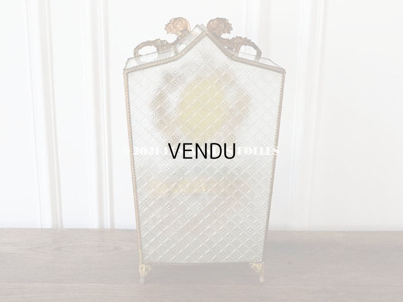 画像5: アンティーク グローブ・ド・マリエ 　ブルーグレーのシルク製クッション　ロカイユ装飾