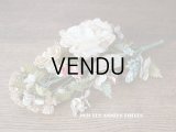 19世紀末 アンティーク 　ウェディングブーケ 大きな薔薇 &　白菫　＆　赤詰草 ＆白詰草　結婚式 グローブ・ド・マリエ
