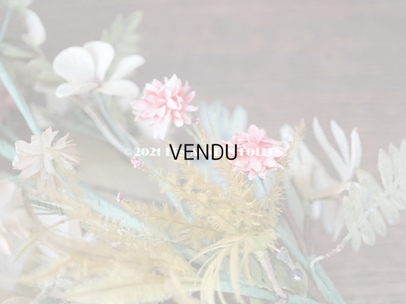 画像12: 19世紀末 アンティーク 　ウェディングブーケ 大きな薔薇 &　白菫　＆　赤詰草 ＆白詰草　結婚式 グローブ・ド・マリエ