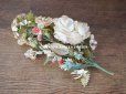 画像3: 19世紀末 アンティーク 　ウェディングブーケ 大きな薔薇 &　白菫　＆　赤詰草 ＆白詰草　結婚式 グローブ・ド・マリエ