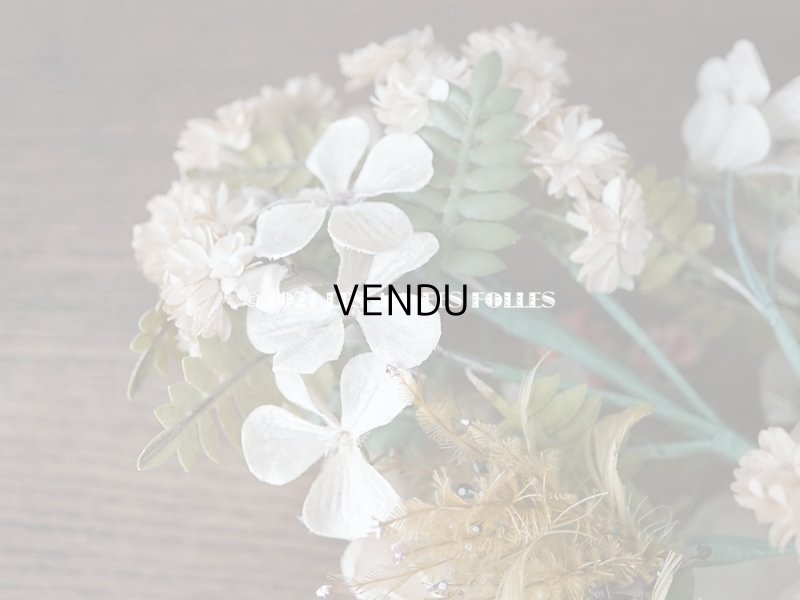 画像11: 19世紀末 アンティーク 　ウェディングブーケ 大きな薔薇 &　白菫　＆　赤詰草 ＆白詰草　結婚式 グローブ・ド・マリエ