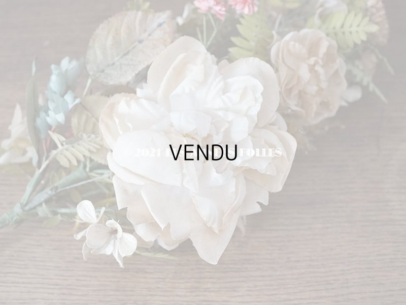 画像7: 19世紀末 アンティーク 　ウェディングブーケ 大きな薔薇 &　白菫　＆　赤詰草 ＆白詰草　結婚式 グローブ・ド・マリエ