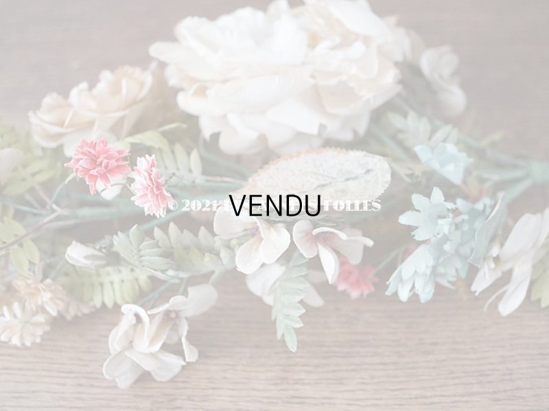 画像9: 19世紀末 アンティーク 　ウェディングブーケ 大きな薔薇 &　白菫　＆　赤詰草 ＆白詰草　結婚式 グローブ・ド・マリエ