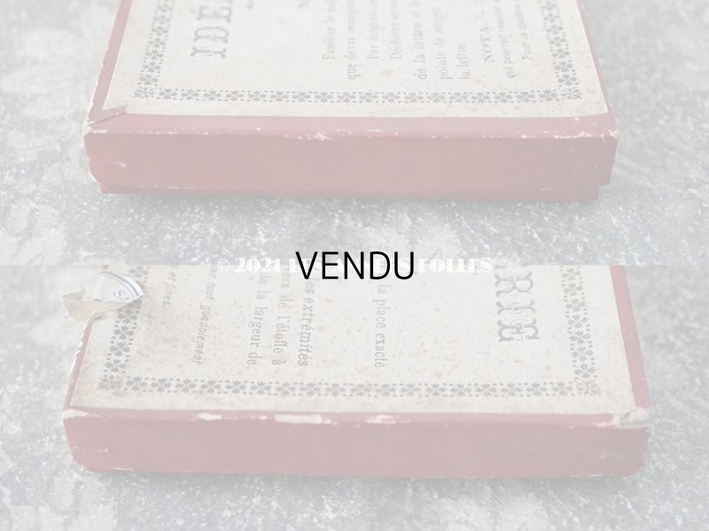 画像6:  アンティーク  箱付き イニシャル モノグラム  N10【H】 ６ピース入り