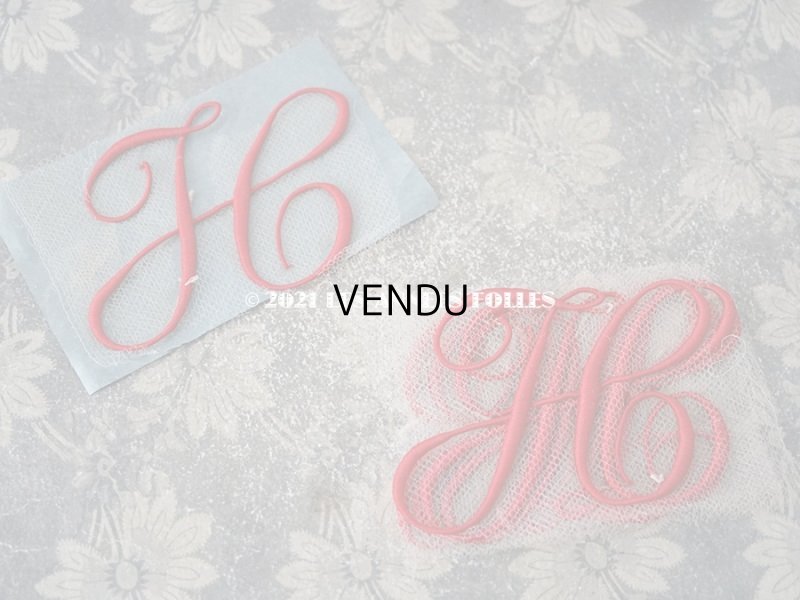 画像8:  アンティーク  箱付き イニシャル モノグラム  N10【H】 ６ピース入り