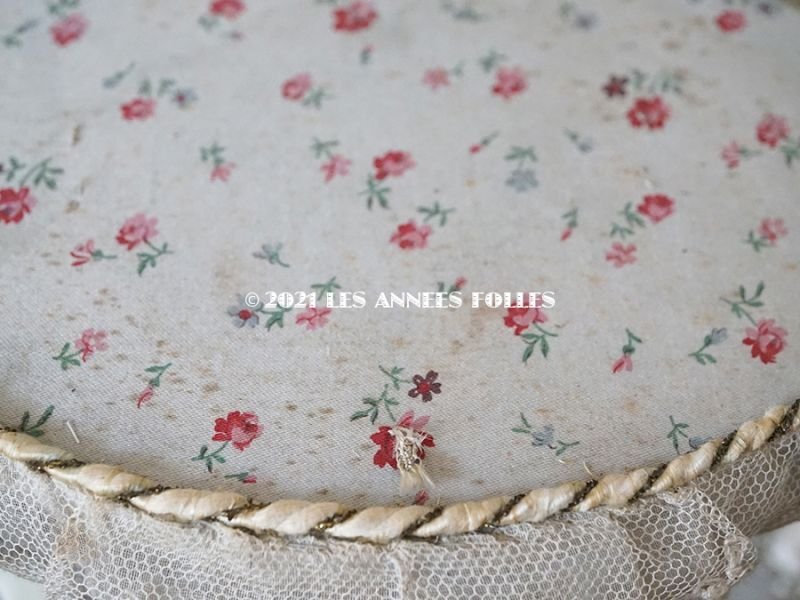 画像10: 1900年頃 カルトナージュラック コワフーズ 鏡台 小さな薔薇模様 子供用の玩具 