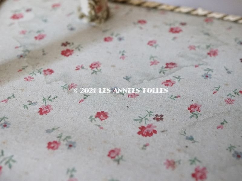 画像13: 1900年頃 カルトナージュラック コワフーズ 鏡台 小さな薔薇模様 子供用の玩具 