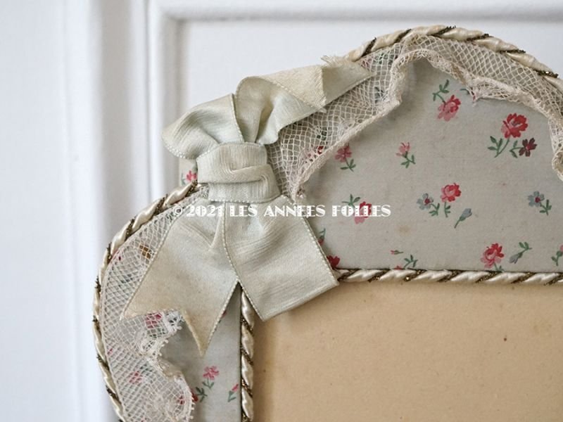 画像4: 1900年頃 カルトナージュラック コワフーズ 鏡台 小さな薔薇模様 子供用の玩具 