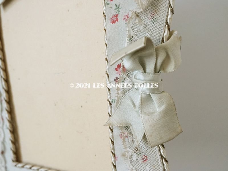 画像5: 1900年頃 カルトナージュラック コワフーズ 鏡台 小さな薔薇模様 子供用の玩具 