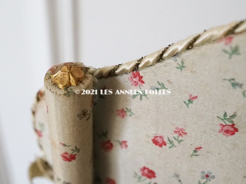 画像15: 1900年頃 カルトナージュラック コワフーズ 鏡台 小さな薔薇模様 子供用の玩具 