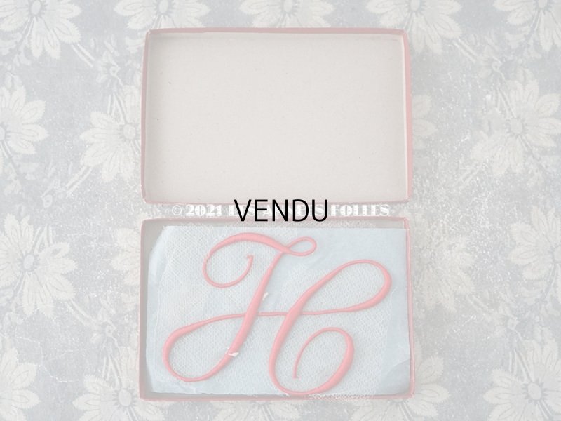 画像7:  アンティーク  箱付き イニシャル モノグラム  N10【H】 ６ピース入り
