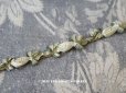画像1: 未使用 1900年代 アンティーク シルク製  薔薇のロココトリム パウダーグリーン　30cm (1)