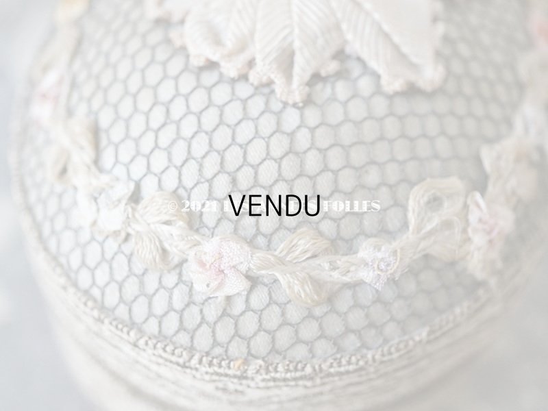 画像7: アンティーク　シルク製 6色の薔薇のロココトリム付 ボックス 紙箱