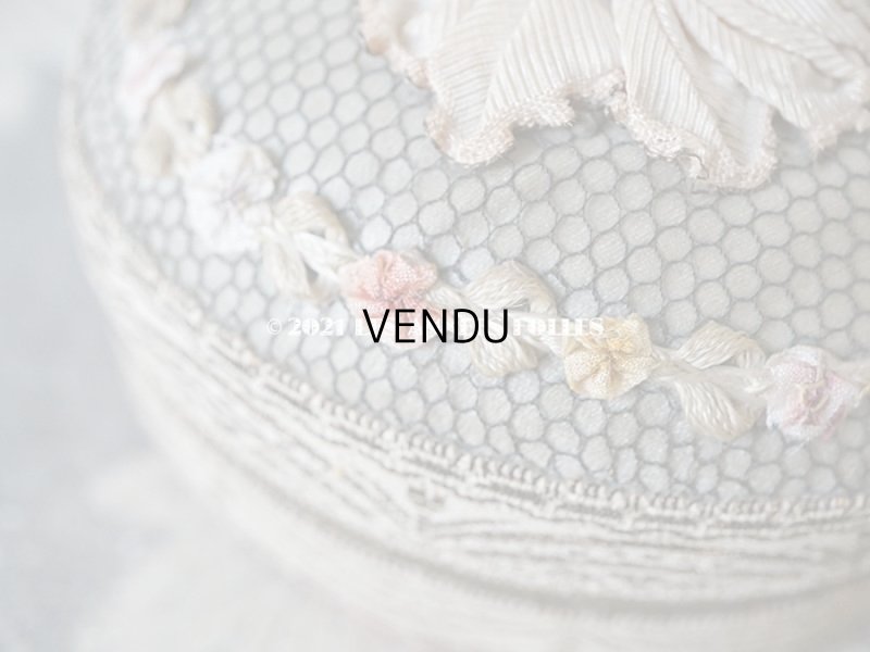 画像6: アンティーク　シルク製 6色の薔薇のロココトリム付 ボックス 紙箱