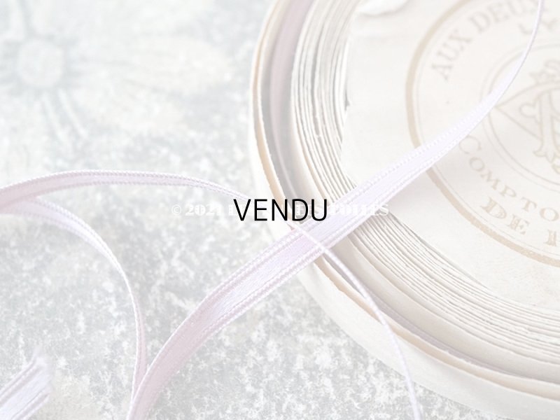 画像5: 1900年代 アンティーク シルク製 サテンリボン 極細 5mm幅  ラヴェンダー色　3.5m