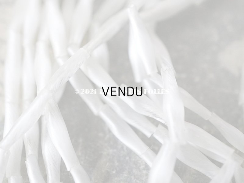 画像3: アンティーク スフレビーズ パールホワイト  2×8mm 吹きガラス製ビーズ 約300ピースのセット