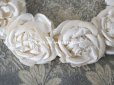 画像10: アンティーク 薔薇の布花のティアラ　ヘッドリース オフホワイト　＆　アイボリー