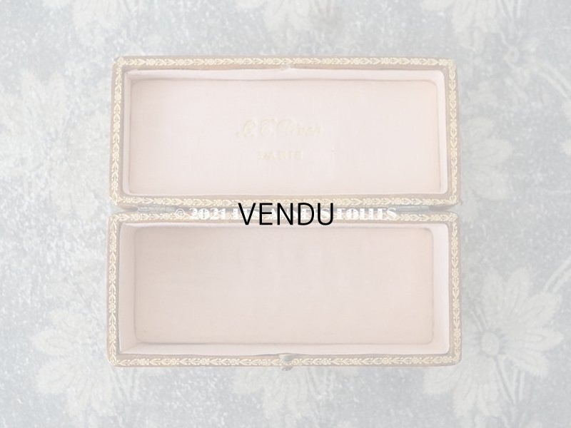 画像7: アンティーク 本革製 パフュームボックス 薔薇のガーランドの金彩入り - L.T.PIVER -