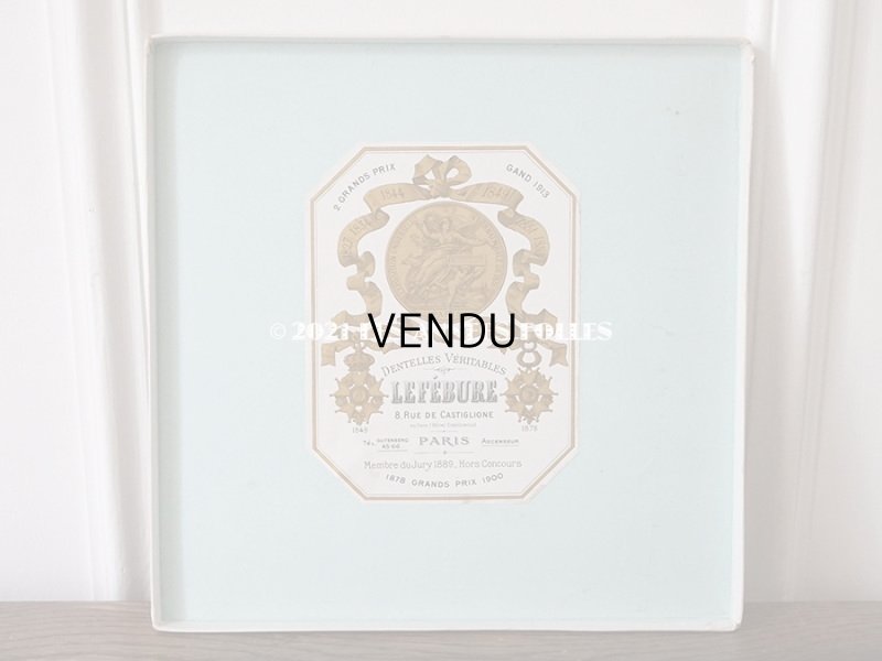 画像11: 未使用 アンティーク オリジナルボックス入り 結婚式のハンカチ モノグラム刺繍入り 手編みのヴァランシエンヌレース