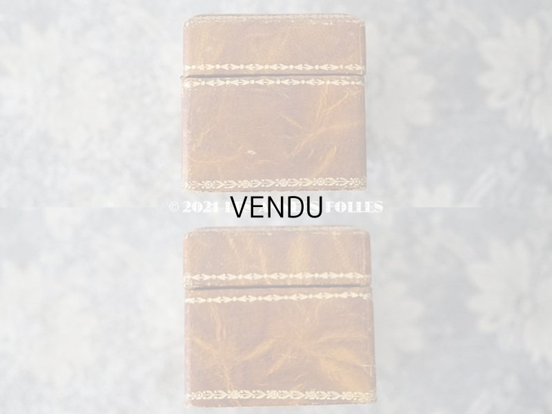 画像6: アンティーク 本革製 パフュームボックス 薔薇のガーランドの金彩入り - L.T.PIVER -