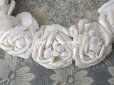 画像9: アンティーク 薔薇の布花のティアラ　ヘッドリース オフホワイト　＆　アイボリー