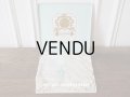 未使用 アンティーク オリジナルボックス入り 結婚式のハンカチ モノグラム刺繍入り　手編みのヴァランシエンヌレース