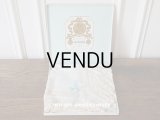 未使用 アンティーク オリジナルボックス入り 結婚式のハンカチ モノグラム刺繍入り　手編みのヴァランシエンヌレース