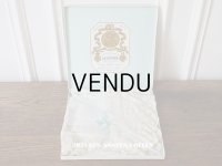 未使用 アンティーク オリジナルボックス入り 結婚式のハンカチ モノグラム刺繍入り　手編みのヴァランシエンヌレース
