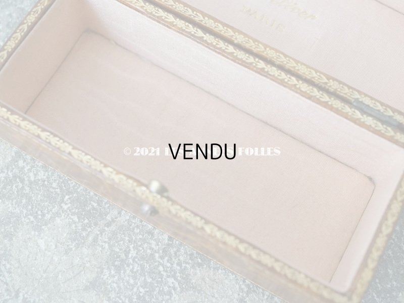 画像9: アンティーク 本革製 パフュームボックス 薔薇のガーランドの金彩入り - L.T.PIVER -