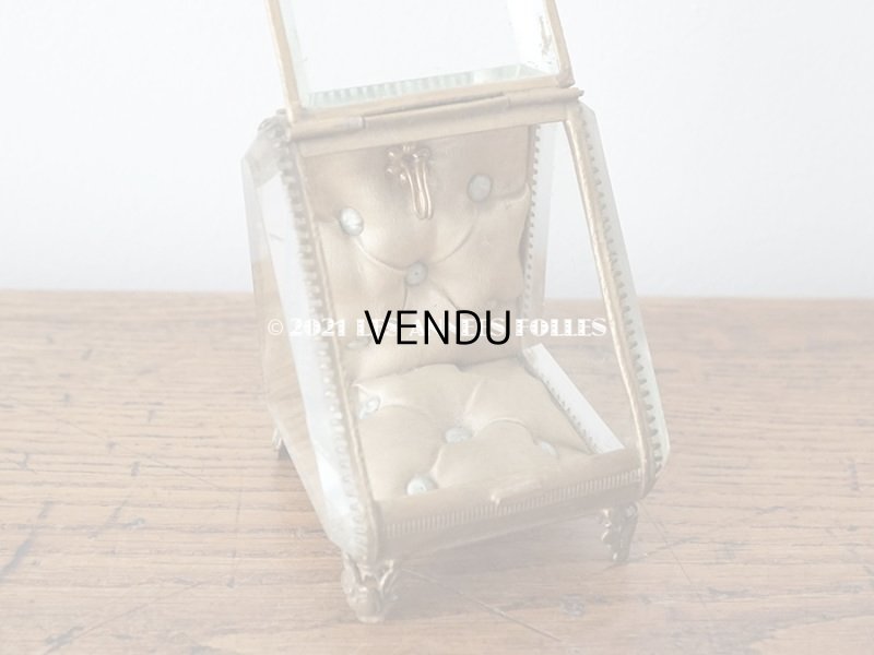 画像10: アンティーク 懐中時計 & ジュエリーボックス シャンパンゴールド & パウダーブルーのシルク製クッション