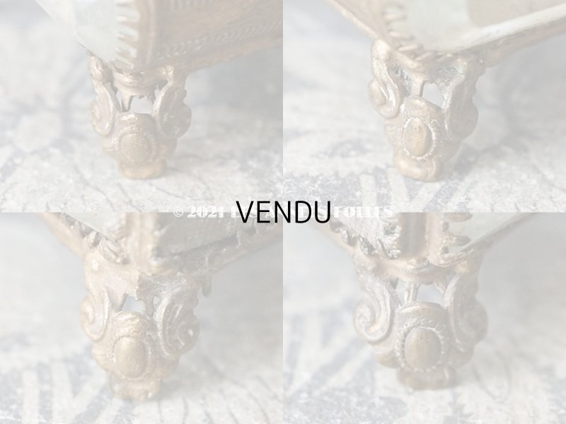 画像6: アンティーク 懐中時計 & ジュエリーボックス シャンパンゴールド & パウダーブルーのシルク製クッション