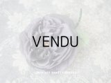 1930年代 アンティーク　薔薇の布花 グレーパープル