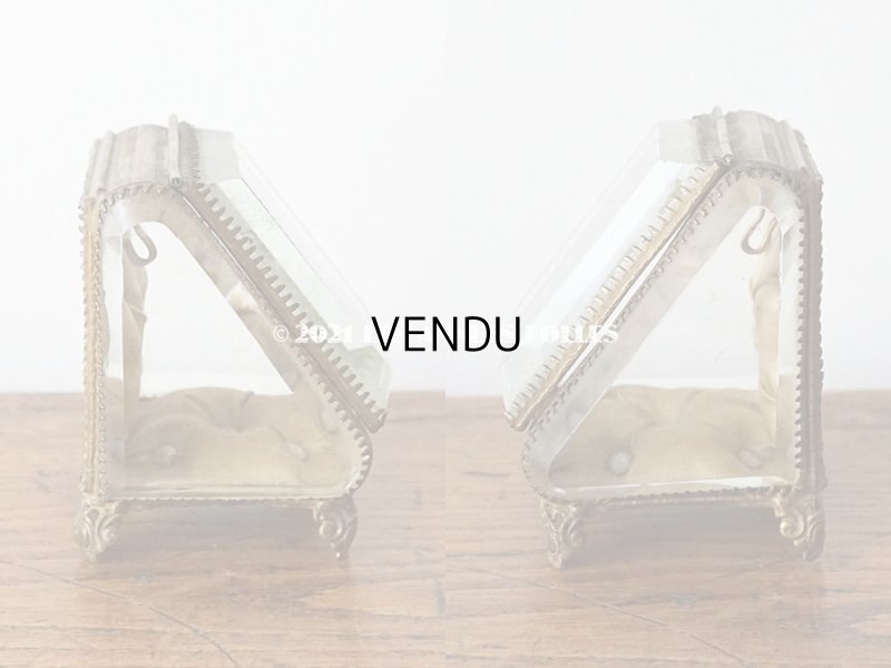 画像4: アンティーク 懐中時計 & ジュエリーボックス シャンパンゴールド & パウダーブルーのシルク製クッション