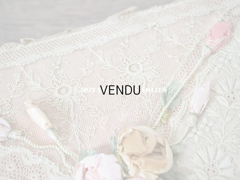 画像19: 1900年代 アンティーク ロココモチーフ付き 大きなカルトナージュボックス ピンク レースの装飾