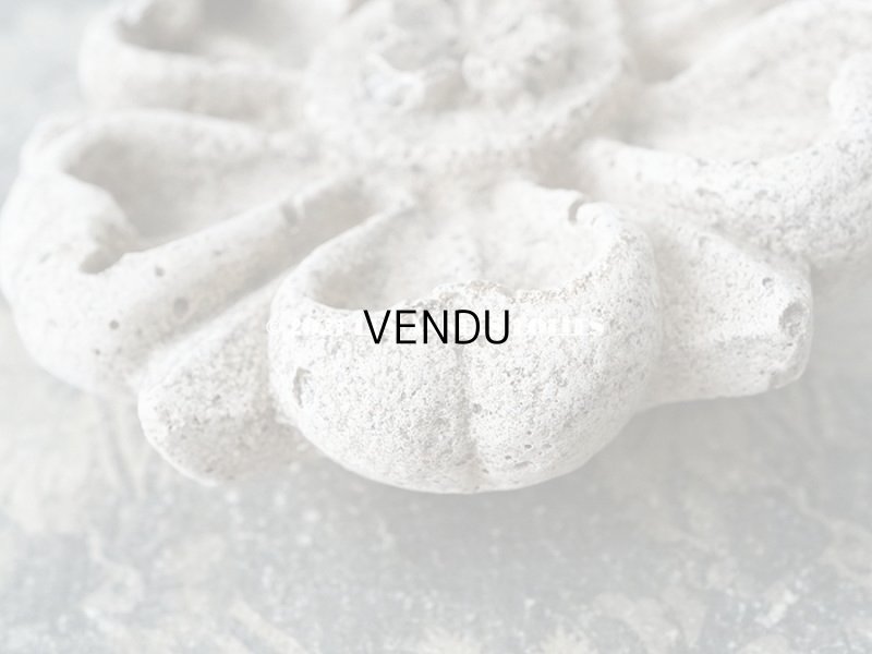 画像6: アンティーク 花のオーナメント リング付き 石灰岩