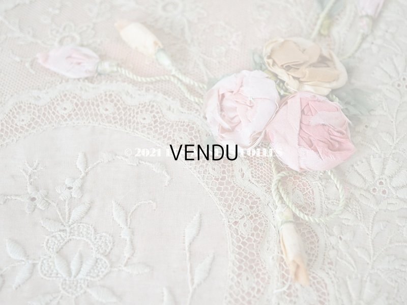 画像18: 1900年代 アンティーク ロココモチーフ付き 大きなカルトナージュボックス ピンク レースの装飾